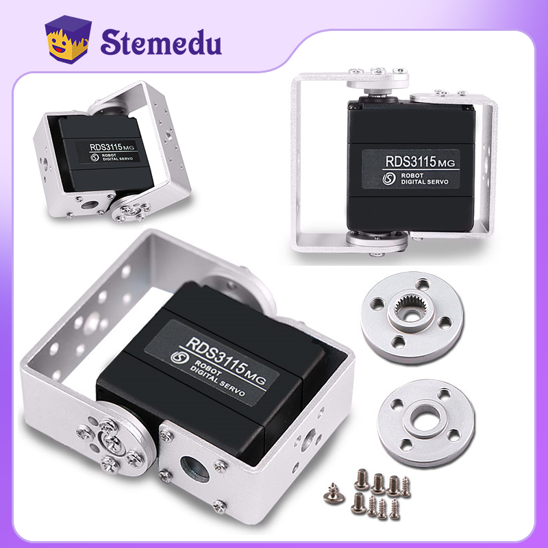 Diy Automation - Rds3115mg-高速二軸サーボ,rds3115mg,高トルク,180, 270度,金属,DC 4.8-7.2v,DIYロボット玩具,17kg