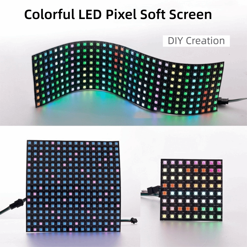 RGBフルカラーWS2812B LEDパネル フレキシブルD - Rgb Led Matrix 8X8 のレビューと価格