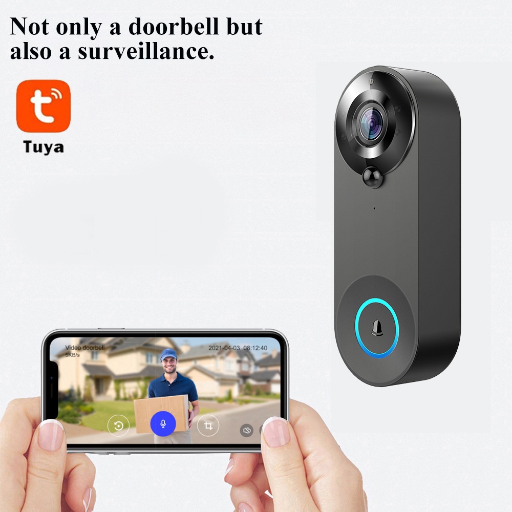 Tuya 1080P ワイヤレス WIFI ドアベルビデオイ - Smart Doorbell Wired のレビューと価格