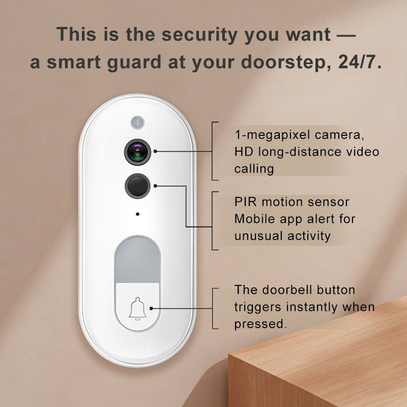 Tuya スマートビデオドアベル ワイヤレス 1080P H - Smart Doorbell Wired のレビューと価格