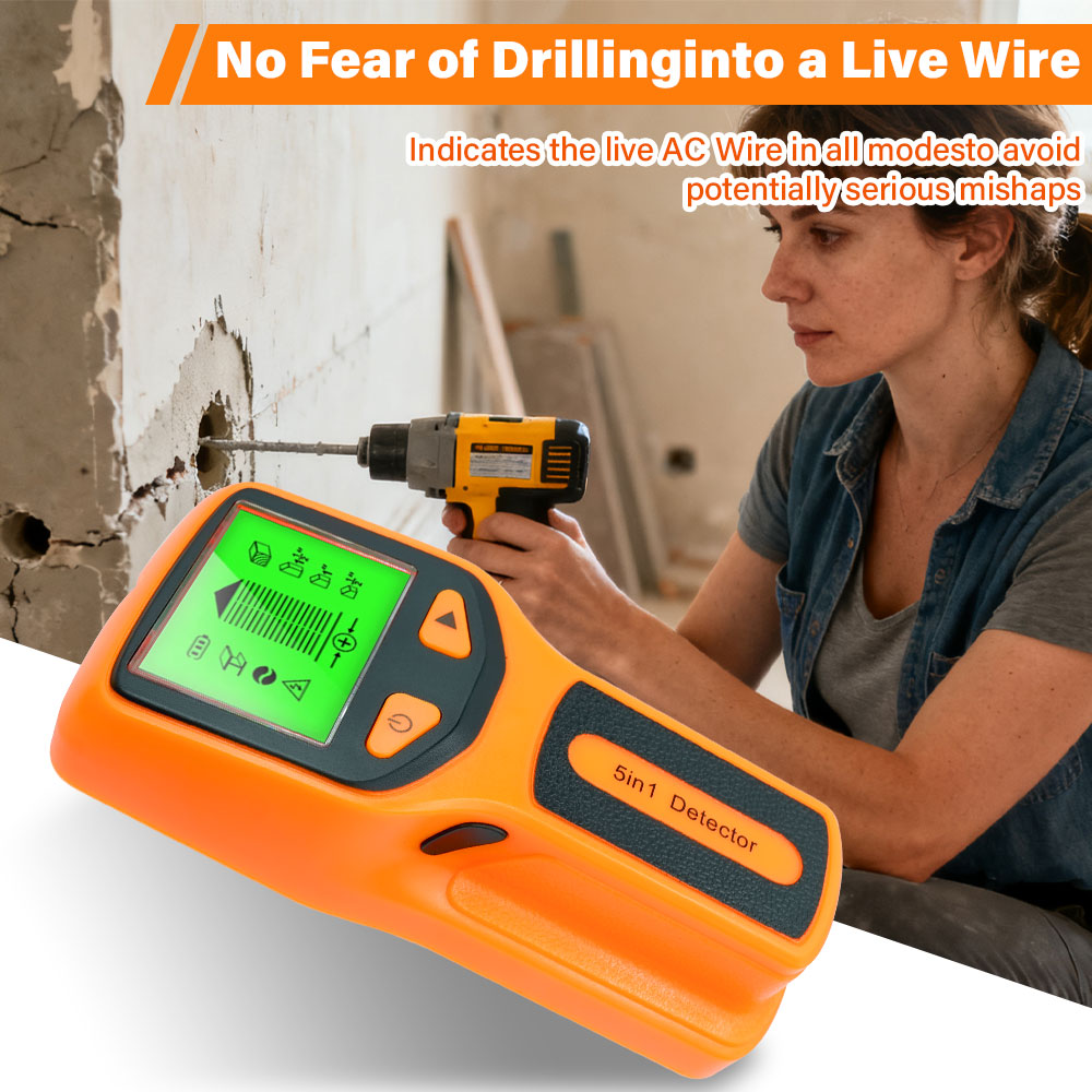 ハンディタイプ5in1デジタル壁内探知機、木材スキャナー、金 - Water Leak Detector Wired のレビューと価格