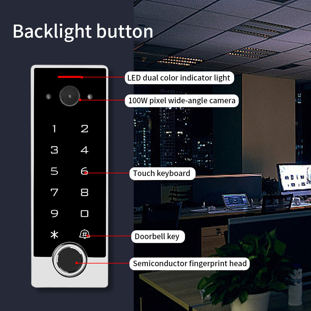 ビデオインターホン WiFi 指紋認証アクセス制御キーボード - Smart Doorbell Wired のレビューと価格