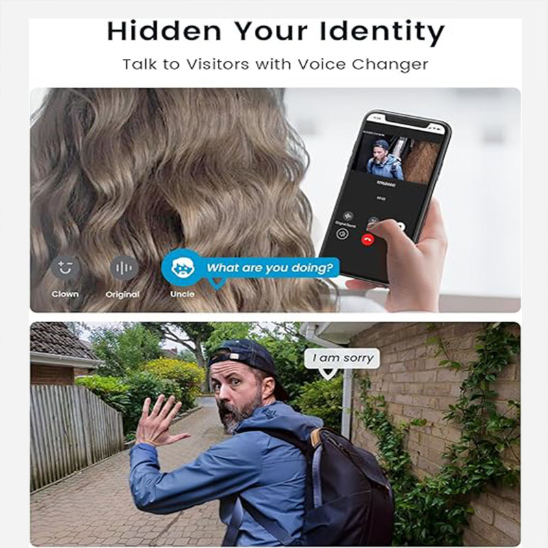 ieGeek 2K ドアベル カメラ ワイヤレス - チャイ - Smart Doorbell Wired のレビューと価格