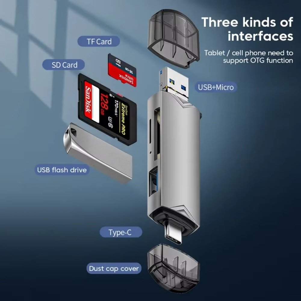 6-in-1 USB 3.0 OTGカードリーダー USB- - Home Assistant Sd のレビューと価格