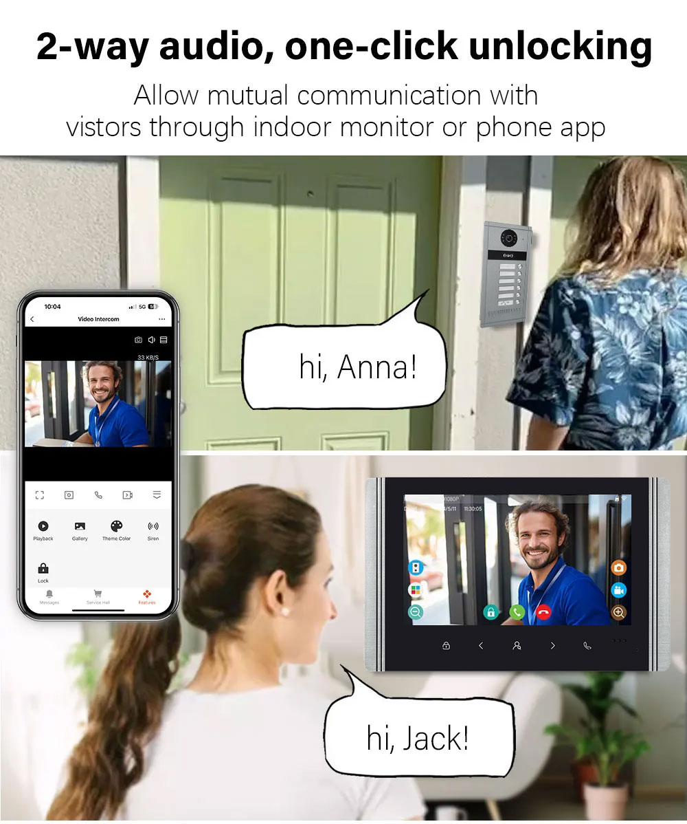 1080P Tuya スマートビデオドアホン マルチアパート - Smart Doorbell Wired のレビューと価格
