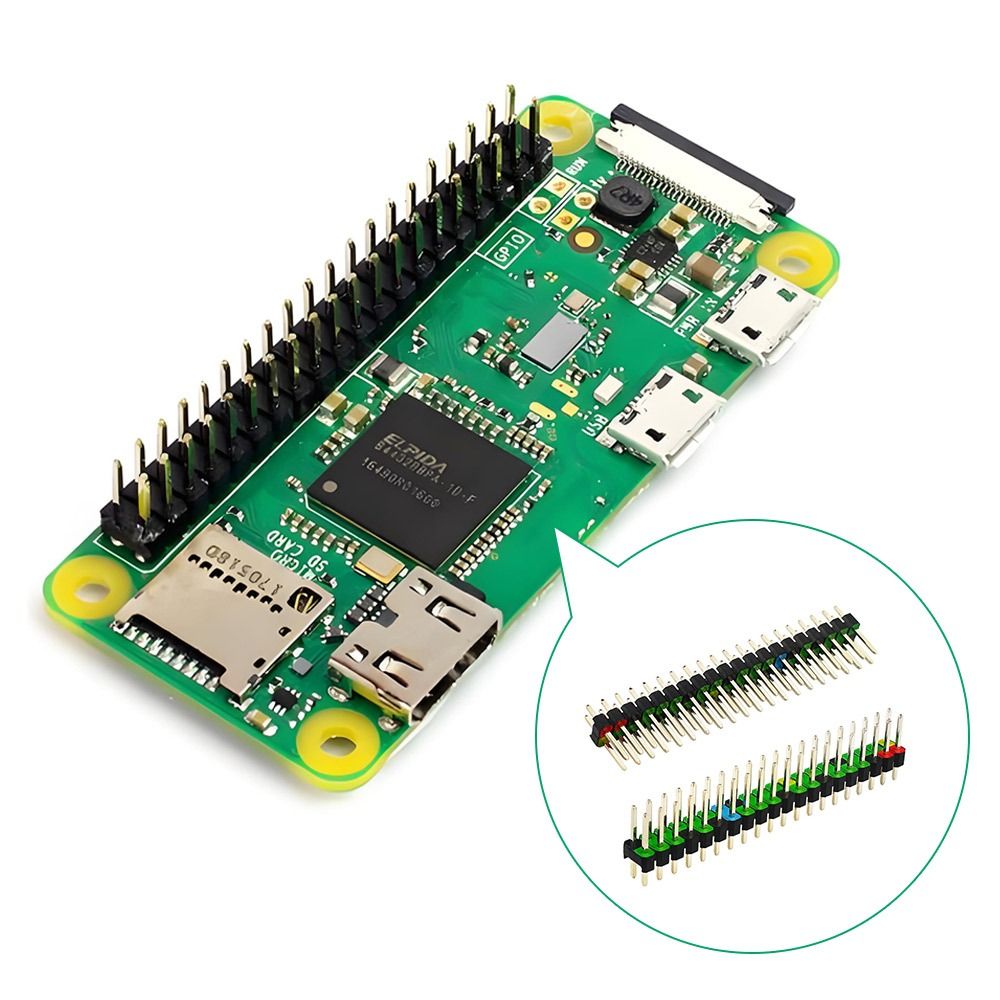 2x20ピン開発ボードヘッダー、2.54mmピッチ、Rasp - Pi Zero W Board のレビューと価格
