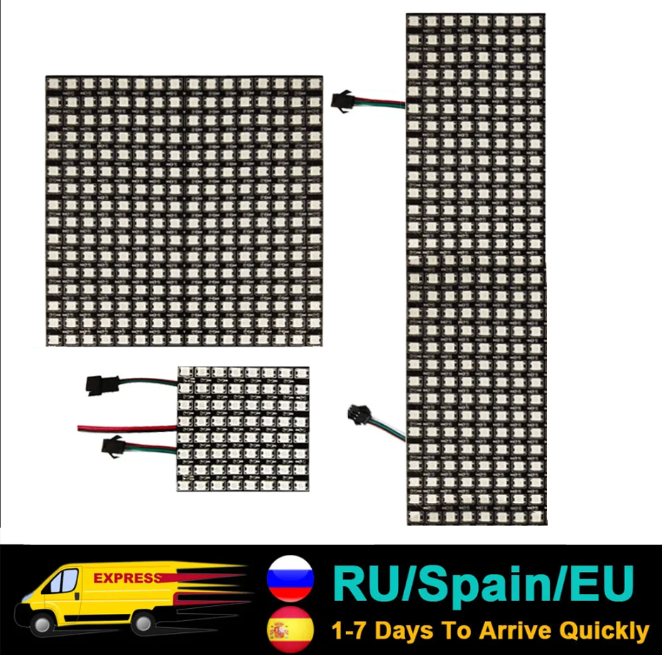 DC5V WS2812B 5050 RGB SMD 柔軟な  - Rgb Led Matrix 8X8 のレビューと価格